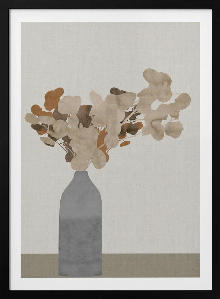 Rust Brown Dried Flowers In Vase On Table 1 Jpg | Poster