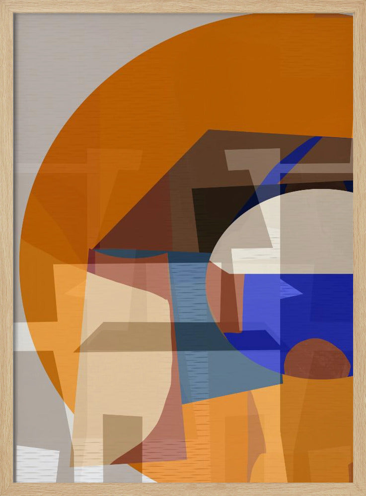 Orange Blue Woven 4 | Poster
