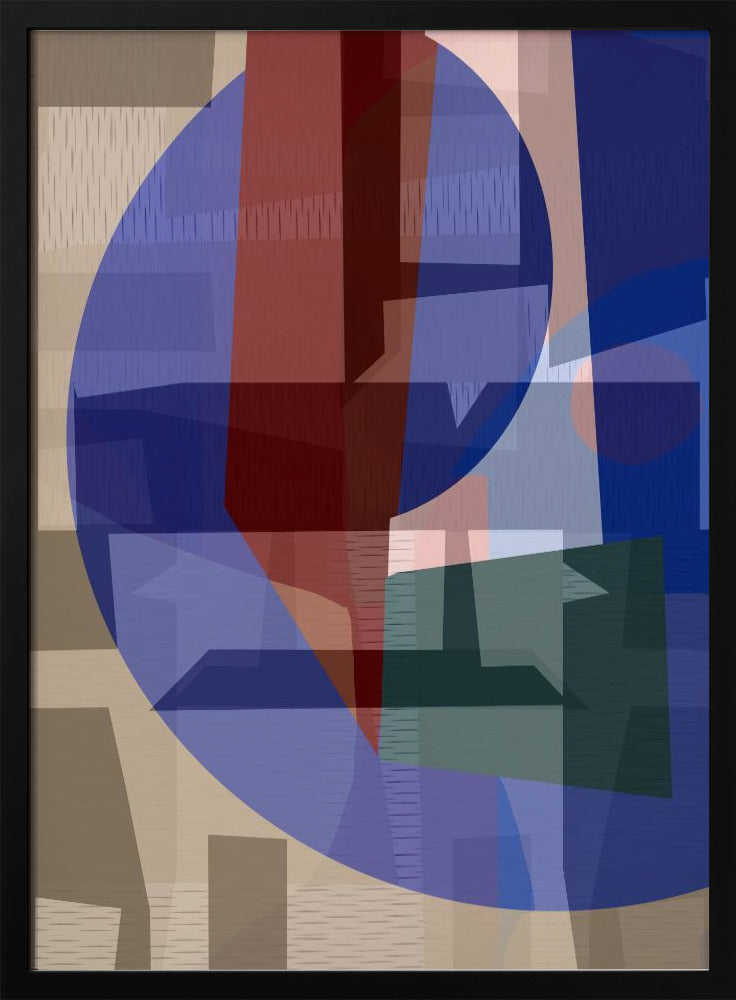 Brown Blue Woven 5 | Poster