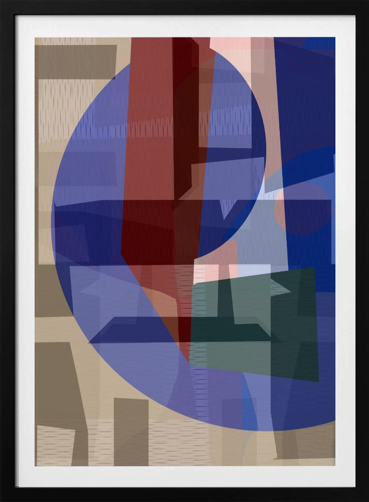 Brown Blue Woven 5 | Poster