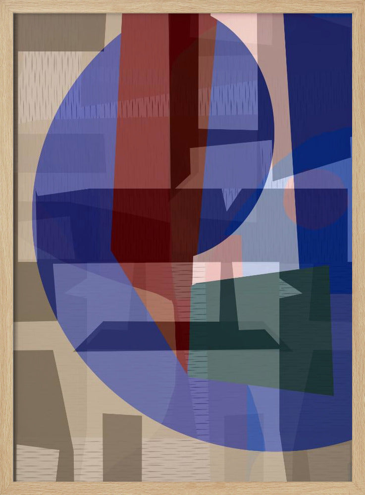 Brown Blue Woven 5 | Poster