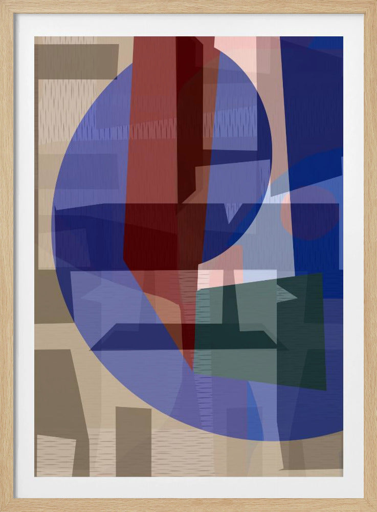 Brown Blue Woven 5 | Poster