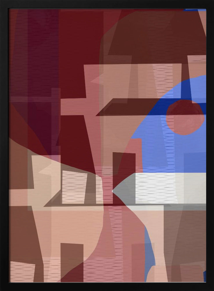 Brown Blue Woven 6 | Poster