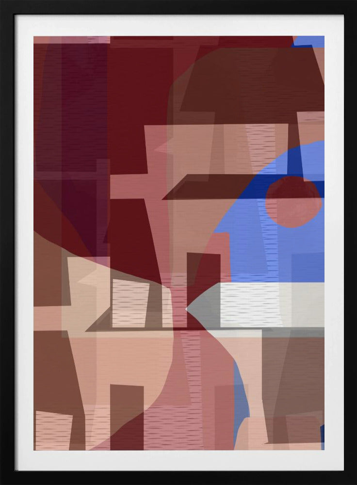 Brown Blue Woven 6 | Poster