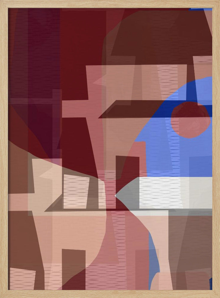 Brown Blue Woven 6 | Poster
