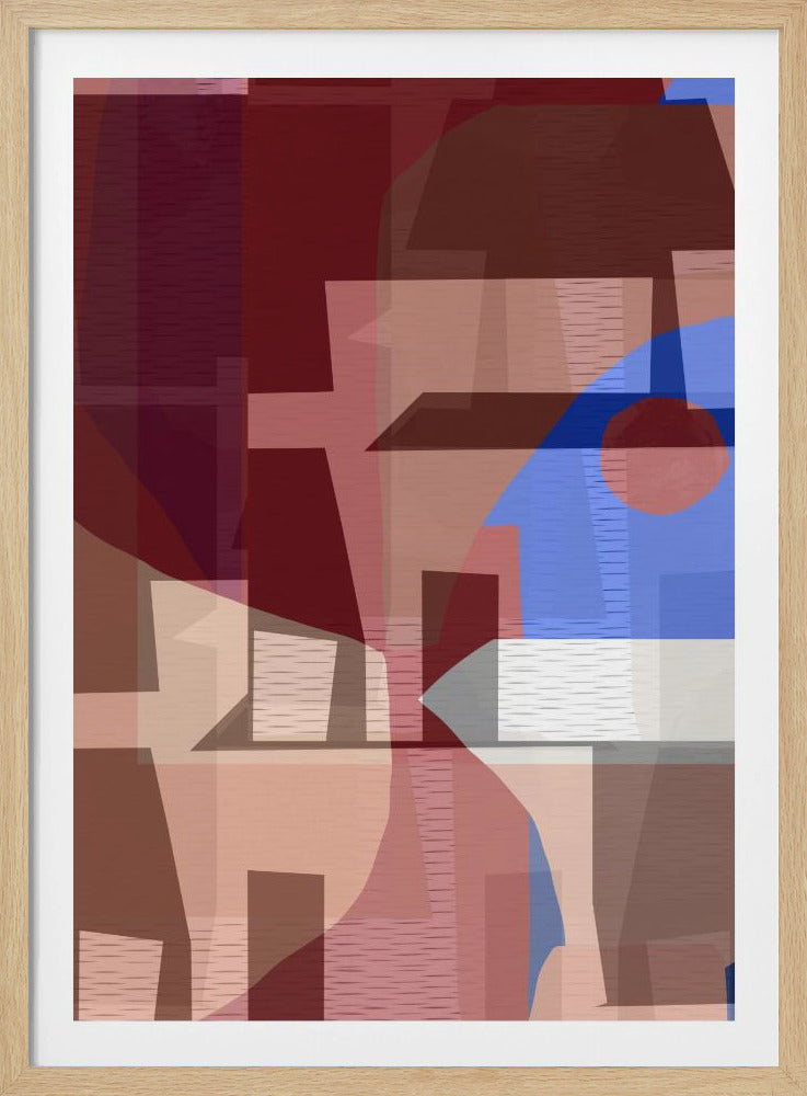 Brown Blue Woven 6 | Poster
