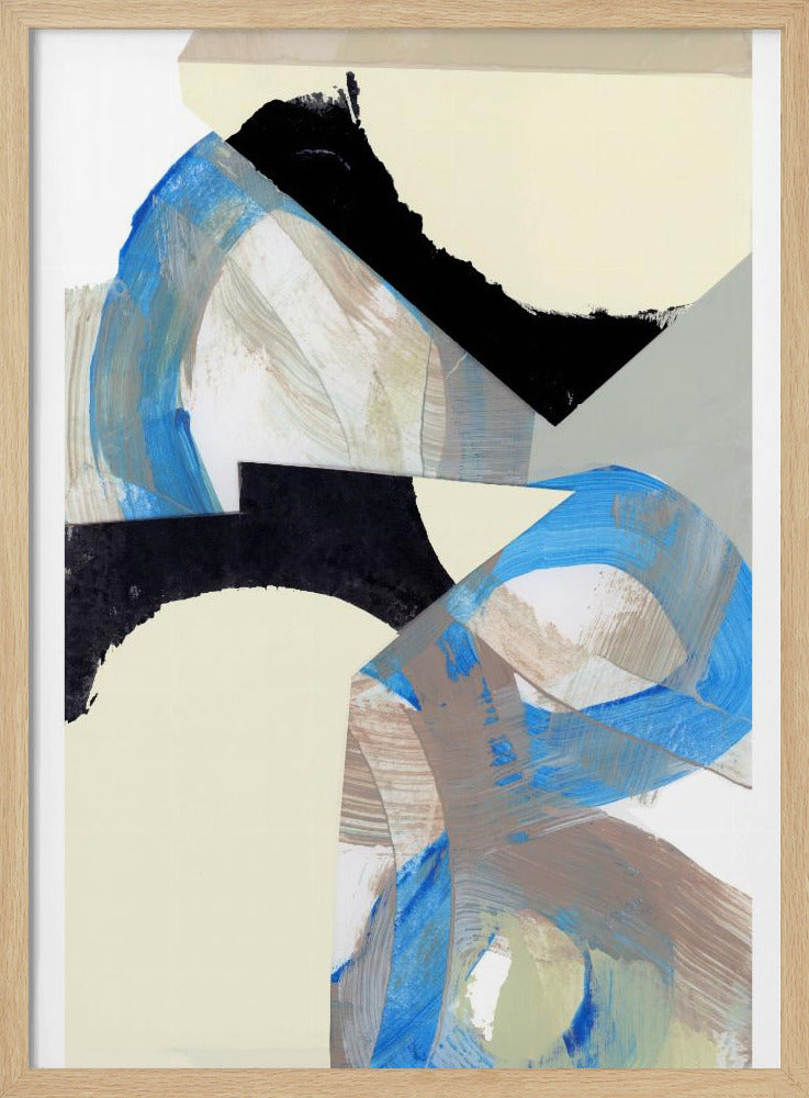 Blue Neutral Beige Black 1 | Poster