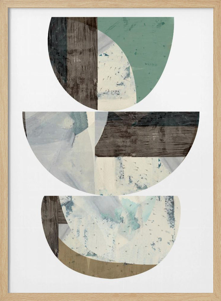 Blue Semi Circles 1 | Poster