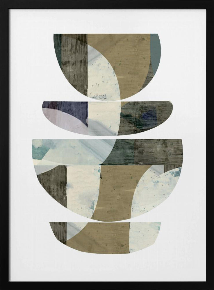 Blue Semi Circles III | Poster