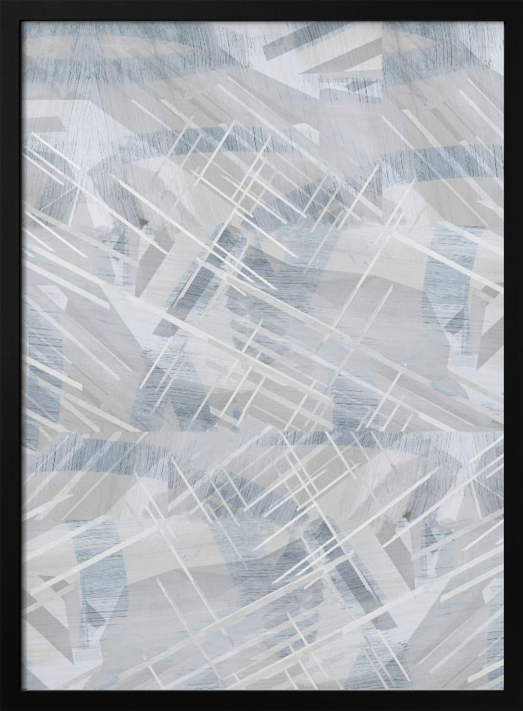 Calm Grey White Abstract 2 | Poster