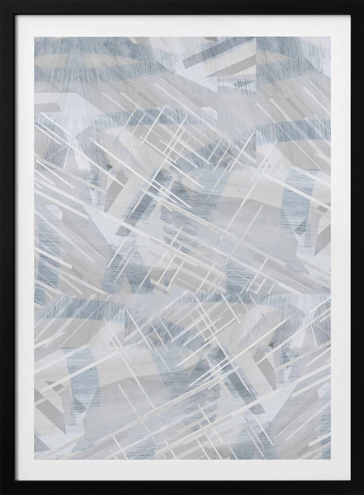 Calm Grey White Abstract 2 | Poster