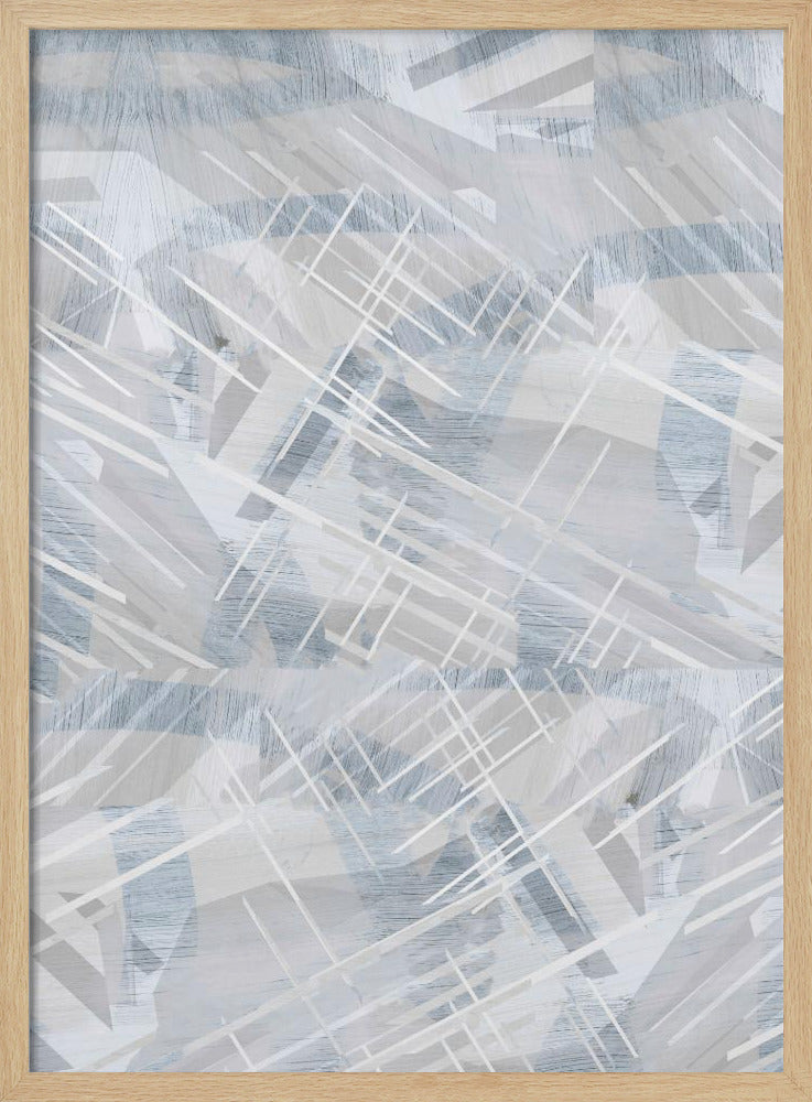 Calm Grey White Abstract 2 | Poster