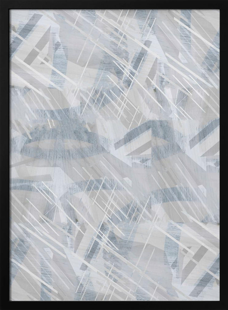 Calm Grey White Abstract 1 | Poster