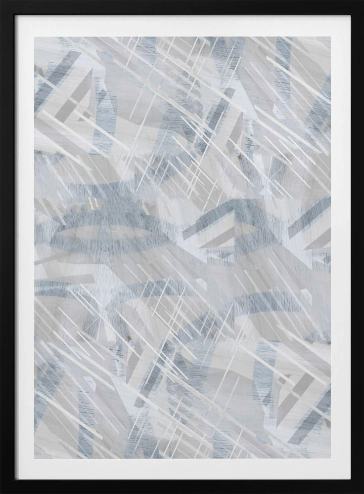 Calm Grey White Abstract 1 | Poster
