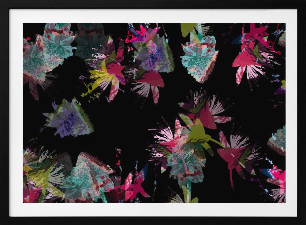 Neon Floral Mix | Poster