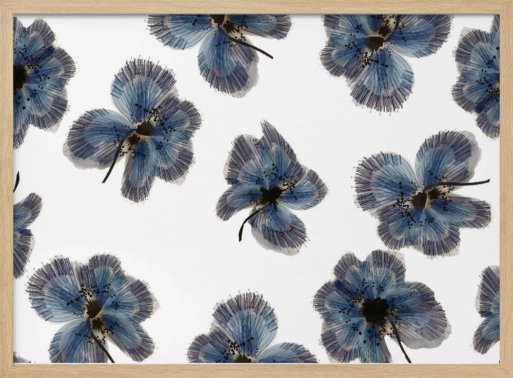 Navy Floral Mix | Poster