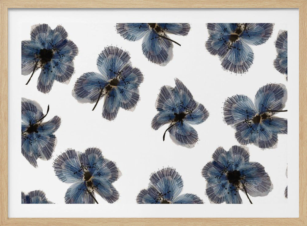 Navy Floral Mix | Poster
