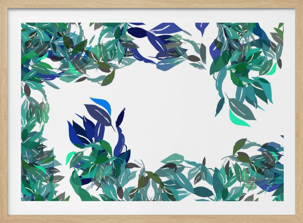 Teal Floral Mix | Poster