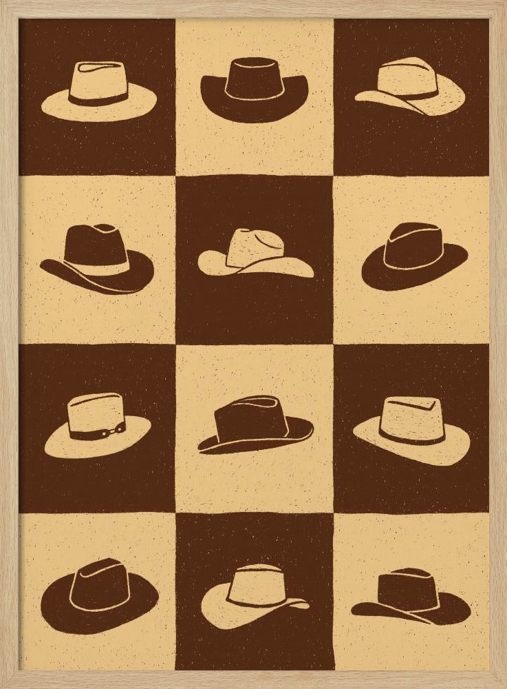 Cowboy Checkerboard | Poster