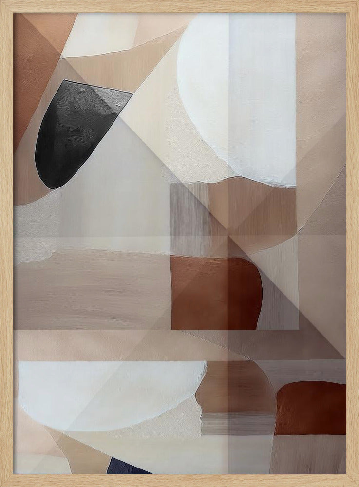 Abstract Copper Neutral Tone Painting 2 | Poster