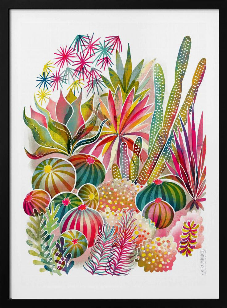 Flowering Succulent And Cacti Garden | Poster