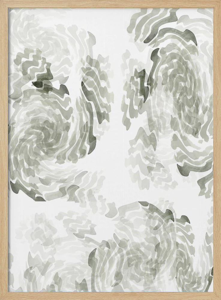 Grey Watercolour Twirl 2 | Poster