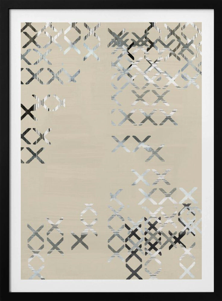 Minimal X Black and White Composition 1 | Poster