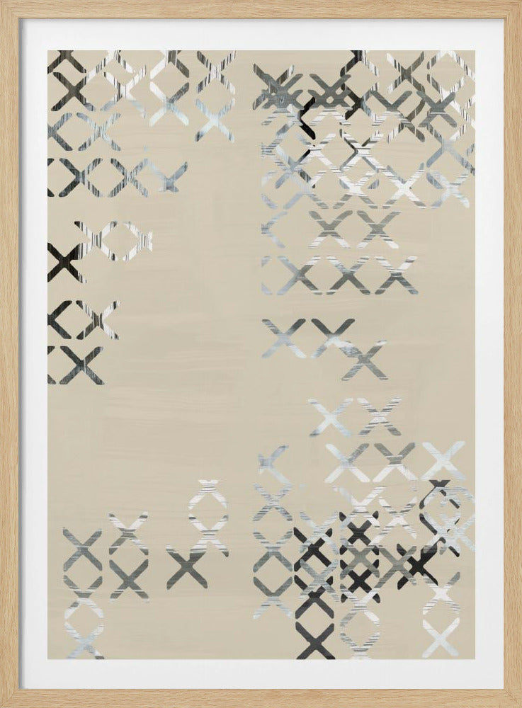 Minimal X Black and White Composition 1 | Poster