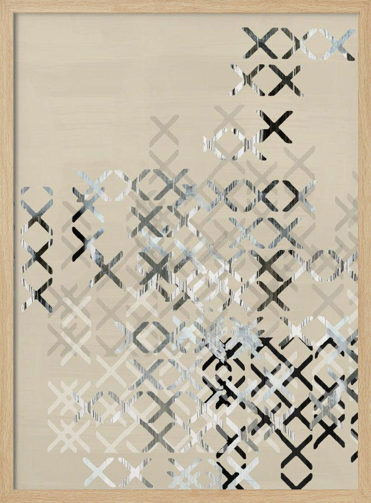 Minimal X Black and White Composition 3 | Poster