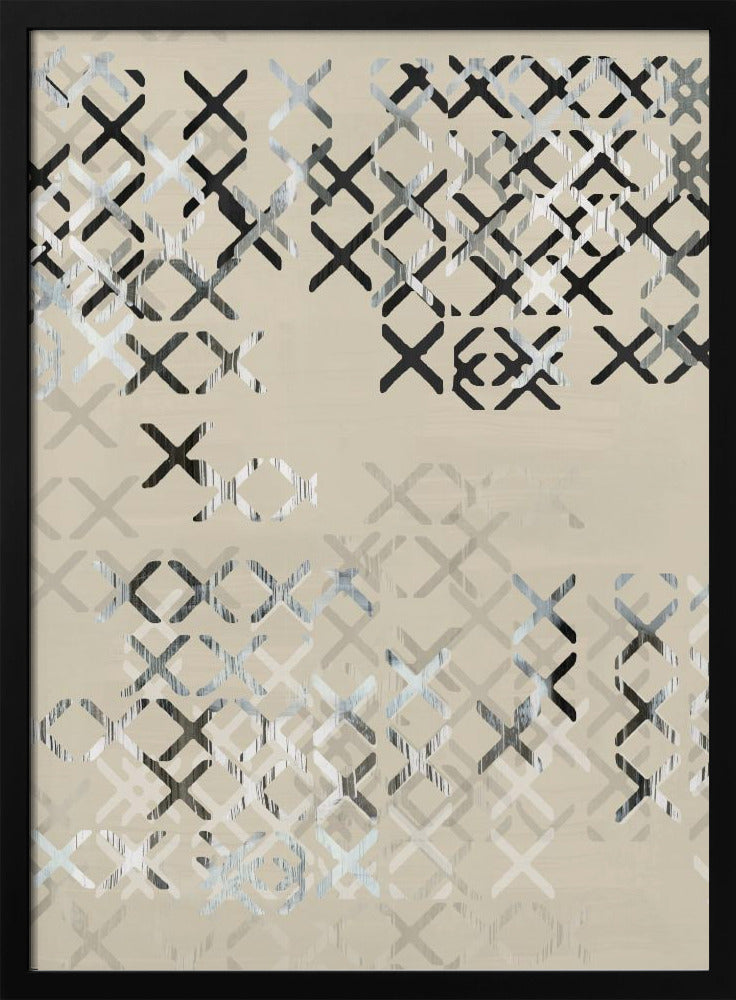 Minimal X Black and White Composition 4 | Poster