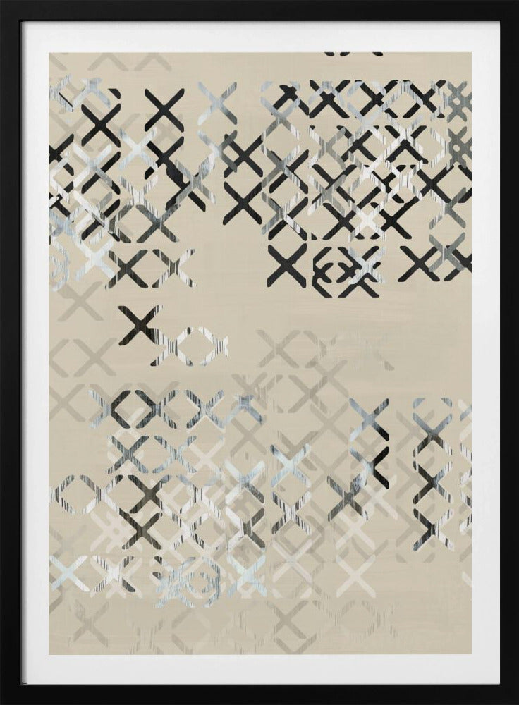 Minimal X Black and White Composition 4 | Poster