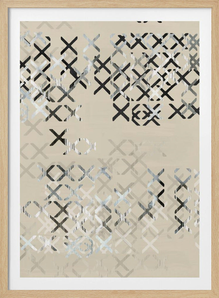 Minimal X Black and White Composition 4 | Poster