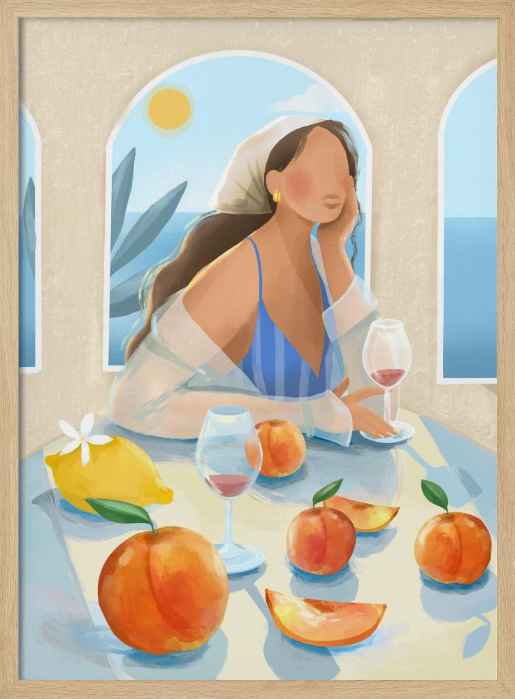Girl with peaches | Poster