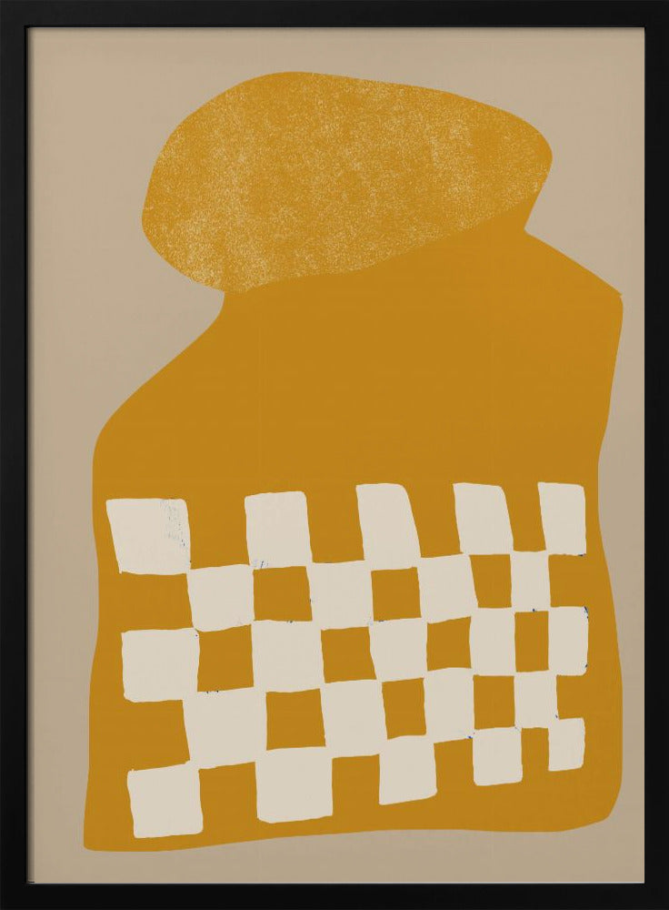 Golden Checkered Form | Poster