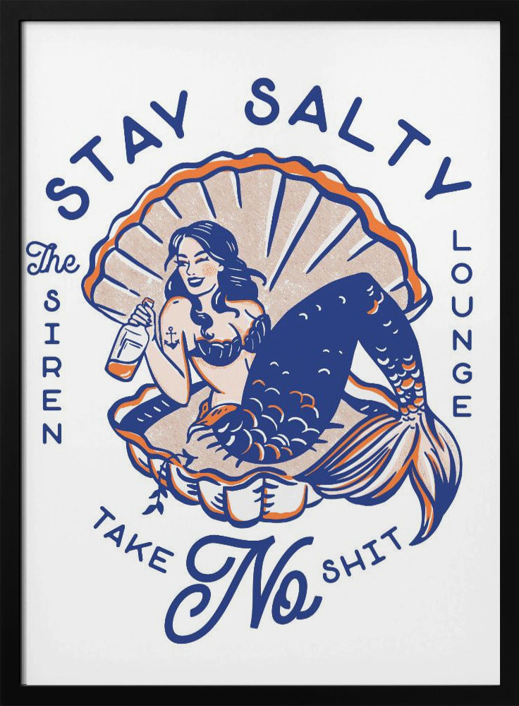 Stay Salty Siren Lounge Pin-Up Mermaid | Poster