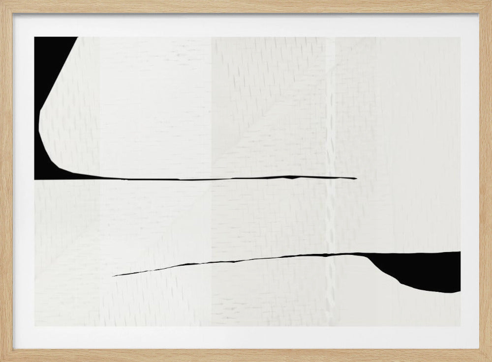 Black Stroke and White Woven Art 3 | Poster