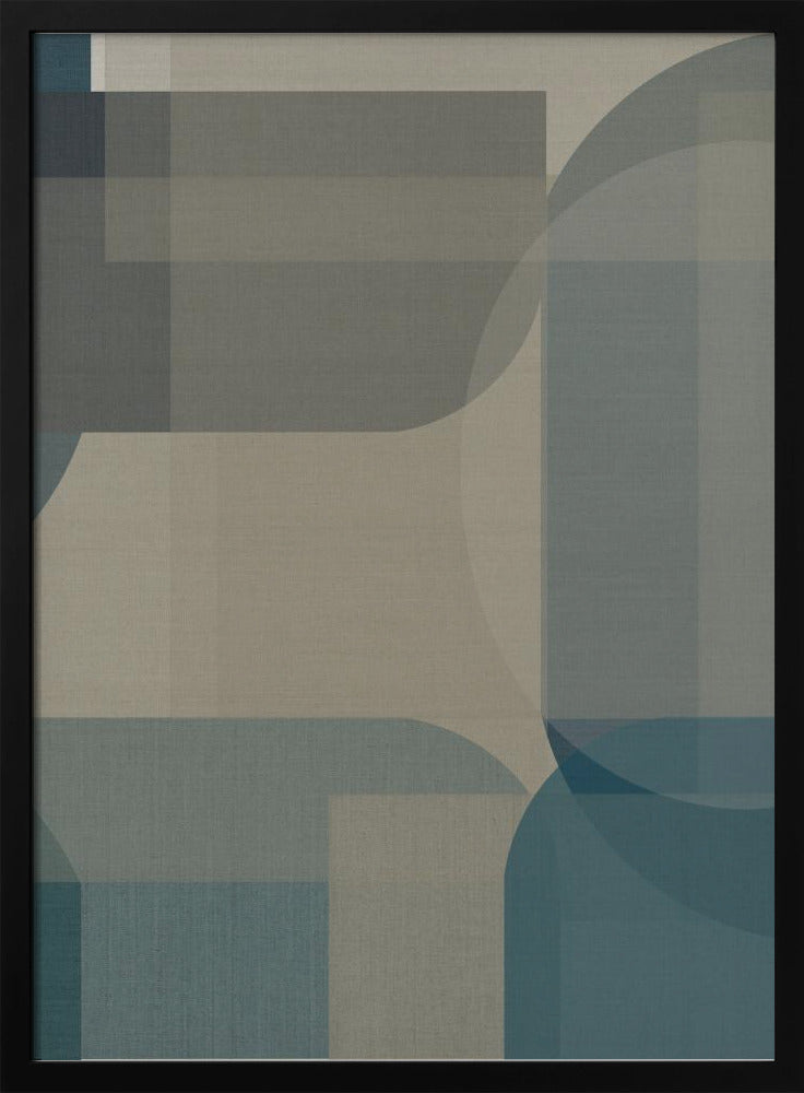 Woven Blue and Neutral Abstract Layers 1 | Poster