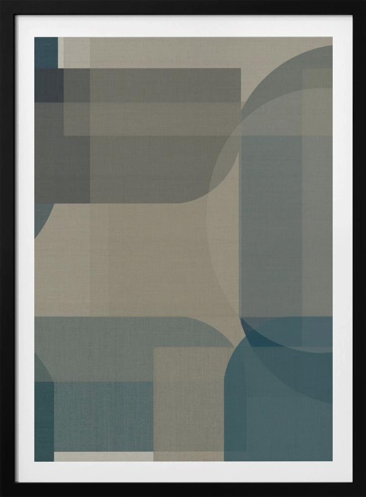 Woven Blue and Neutral Abstract Layers 1 | Poster
