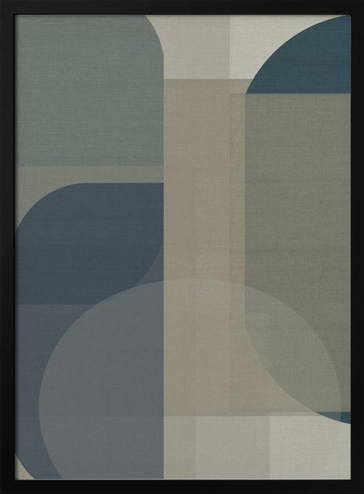 Woven Blue and Neutral Abstract Layers 2 | Poster