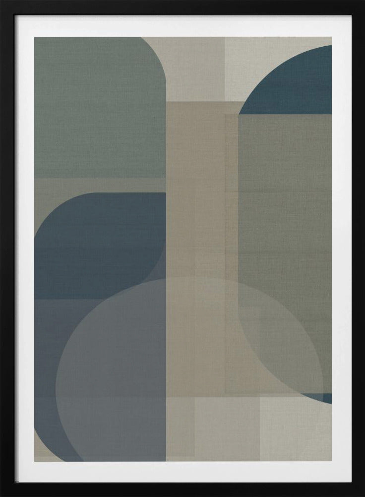Woven Blue and Neutral Abstract Layers 2 | Poster
