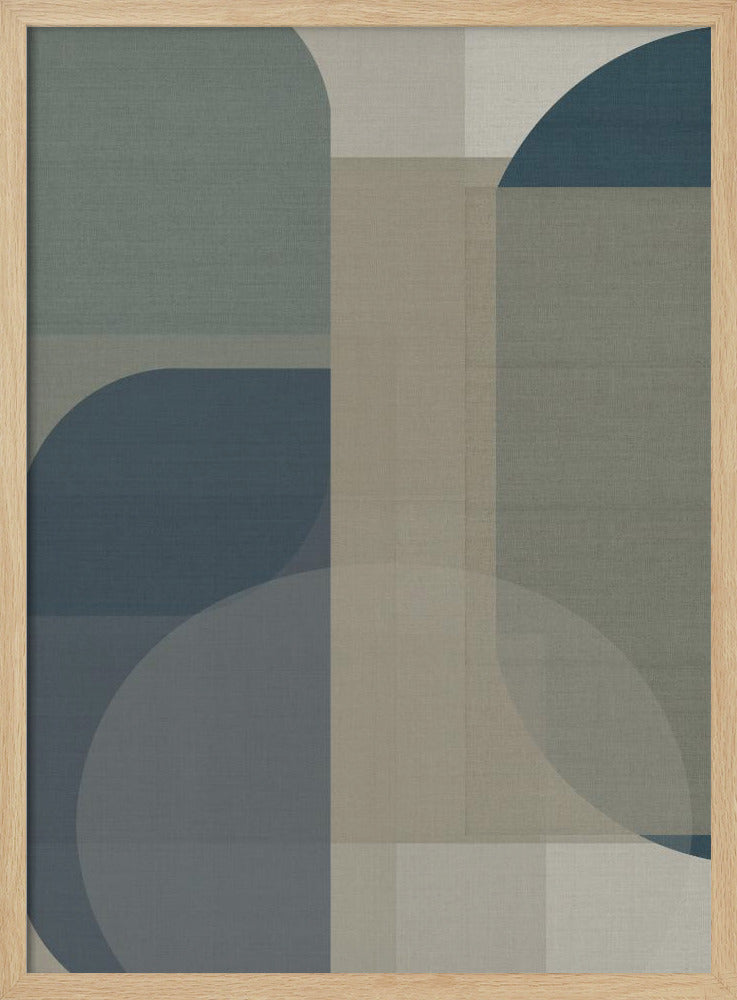 Woven Blue and Neutral Abstract Layers 2 | Poster