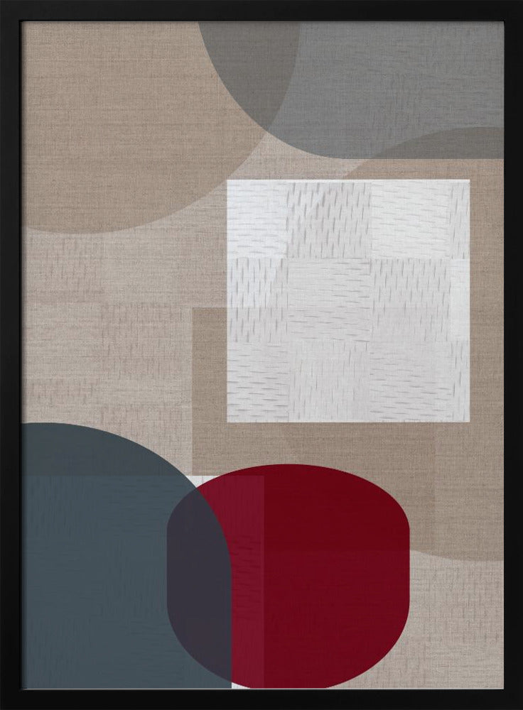 Woven Blue and Neutral Abstract Layers 3 | Poster