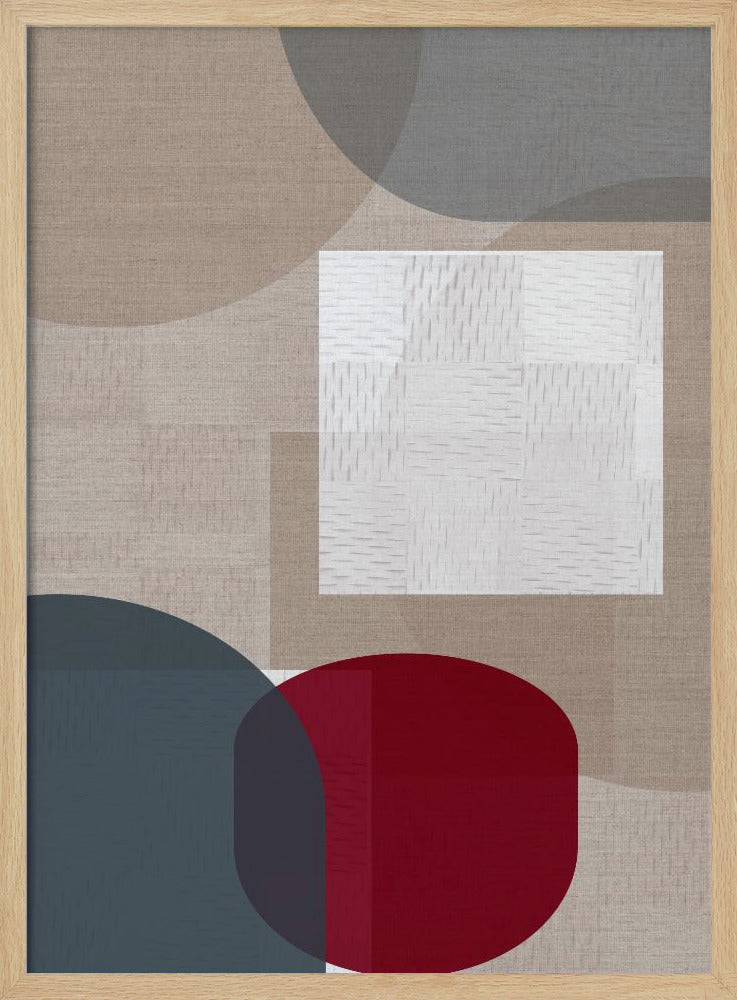Woven Blue and Neutral Abstract Layers 3 | Poster