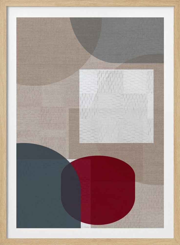 Woven Blue and Neutral Abstract Layers 3 | Poster