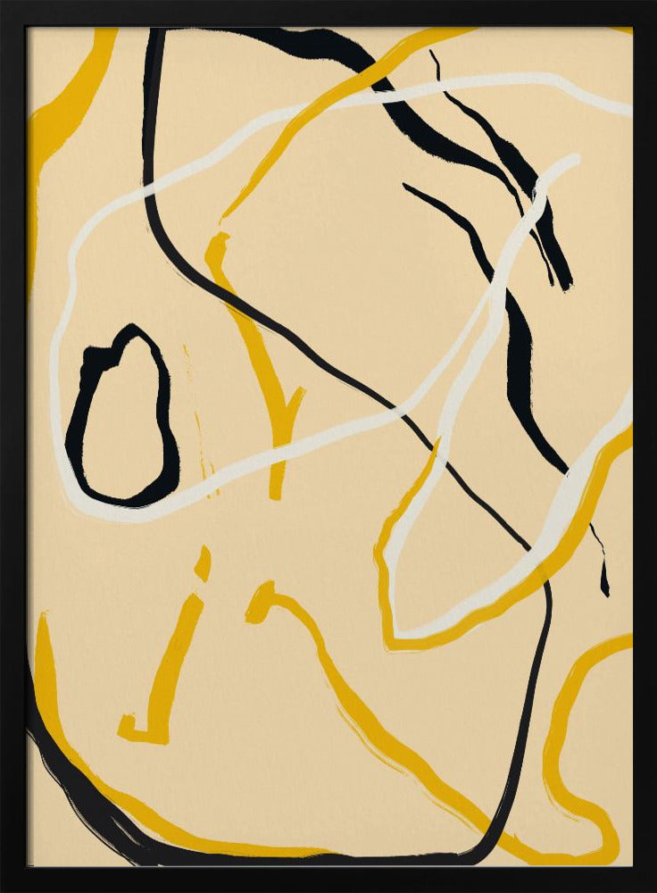 Golden Flow Lines | Poster