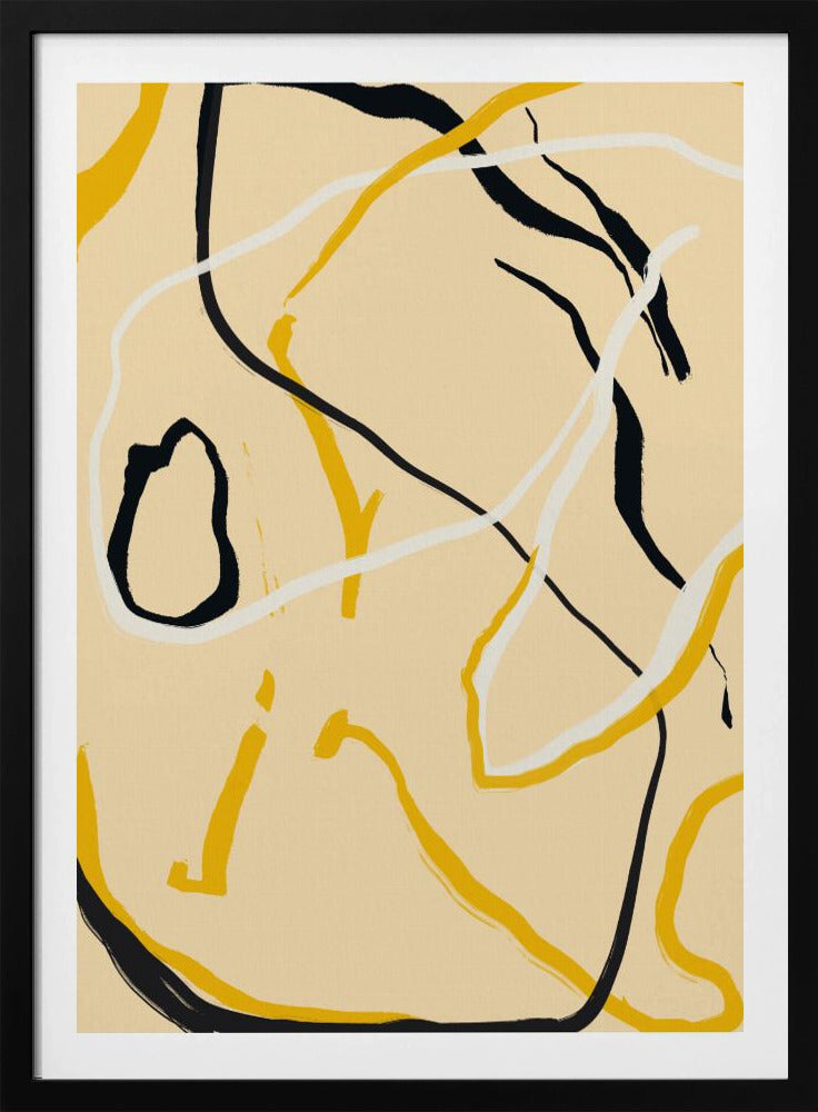 Golden Flow Lines | Poster