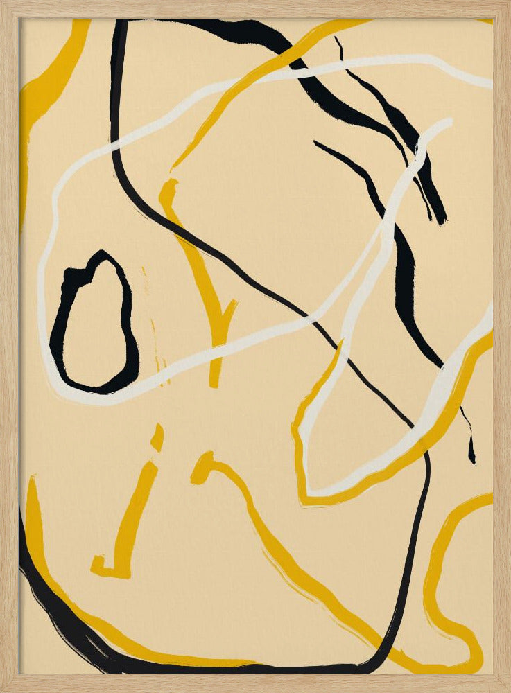 Golden Flow Lines | Poster