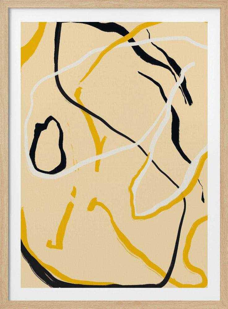 Golden Flow Lines | Poster
