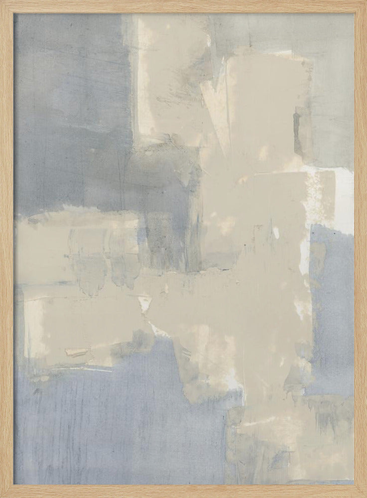 Abstract Neutral Grey and Beige Shapes 1 | Poster