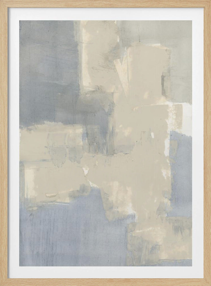 Abstract Neutral Grey and Beige Shapes 1 | Poster